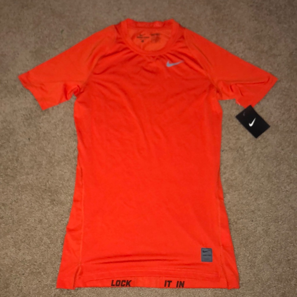 Orange Nike Compression shirt